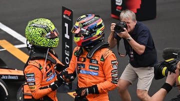 Lando Norris y Oscar Piastri tras la carrera del GP de China de F1.