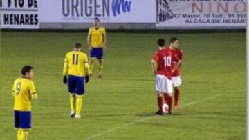 Alcorc&oacute;n B y Alcal&aacute; durante un partido.