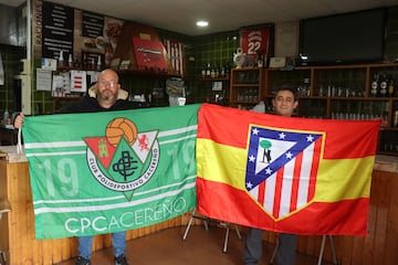 Cacereño and Atletico fans ahead of Copa clash