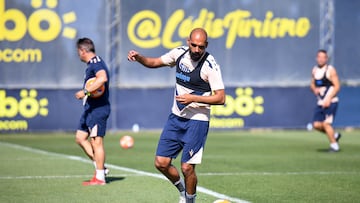 Fali en un entrenamiento del Cádiz en la Ciudad Deportiva Bahía de Cádiz.