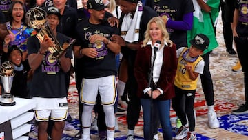 Lakers President Jeanie Buss says the reigning NBA champions are motivated by the emergence of the Brooklyn Nets after seismic moves in the trade deadline