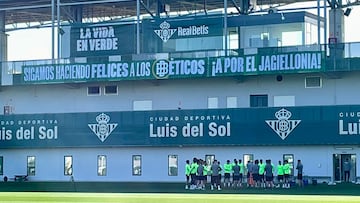 El entrenamiento del Betis.
