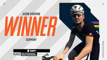 Jason Osborne, campe&oacute;n mundial de ciclismo virtual.