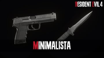resident evil 4 remake logro trofeo minimalista completar juego solo pistolas y cuchillos