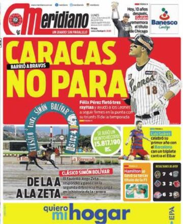 Portadas de la prensa mundial