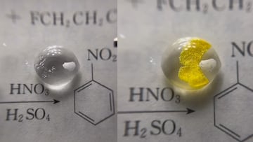 Combinan componentes químicos en una gota de agua y el resultado es como ver el Universo desde fuera