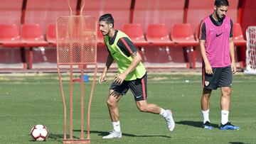 Escudero, durante un entrenamiento.