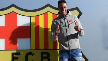 Yerry Mina empieza a escribir su historia en Barcelona