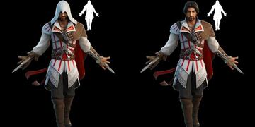 El skin Ezio Auditore posee dos estilos distintos: con, o sin capucha