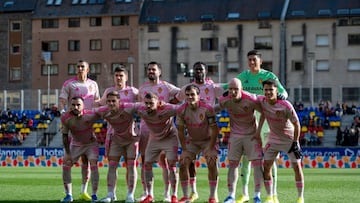 El once del Zaragoza en Andorra.