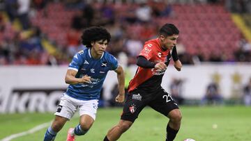   Israel Larios of Atlas during the game Atlas vs Mazatlan FC, corresponding to Round 13 of the Torneo Apertura 2023 of the Liga BBVA MX, at Jalisco Stadium, on October 20, 2023. 

<br><br>

Israel Larios de Atlas durante el partido Atlas vs Mazatlan FC, correspondiente a la Jornada 13 del Torneo Apertura 2023 de la Liga BBVA MX, en el Estadio Jalisco, el 20 de Octubre de 2023.