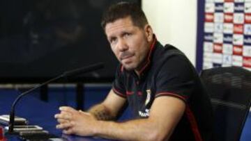 Simeone, en rueda de prensa.