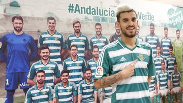 Dani Ceballos, durante la presentaci&oacute;n de la nueva camiseta del Betis.