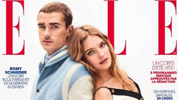 Portada de la Revista Elle en su edición de Francia del mes de junio con Antoine Griezmann y Natalia Vodianova como protagonistas.