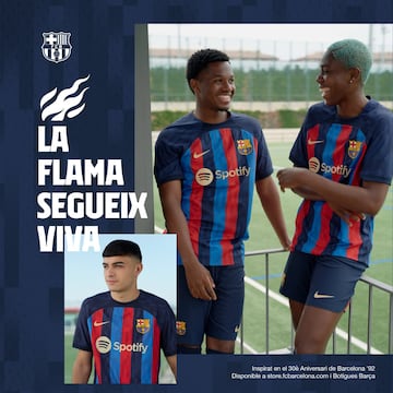 El Barcelona presenta su nueva equipación