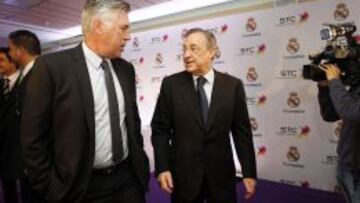 Ancelotti, con Florentino Pérez