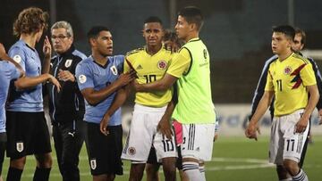 Selección Colombia Sub 17 frente a Uruguay