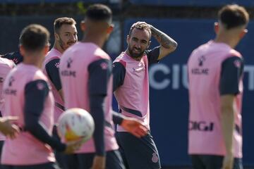 Loren y Sergi Darder, durante un entrenamiento del Espanyol.