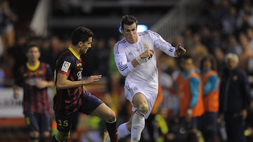 La final de Copa del Rey de 2014 dejó una foto para el recuerdo de los madridistas. El protagonista fue Gareth Bale con una portentosa carrera ante Bartra. El galés arrancó con el balón en su propio campo e imprimió la velocidad suficiente, llegando a sal