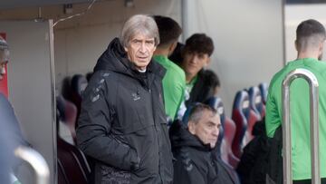 Pellegrini, durante el partido.