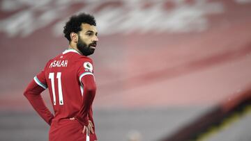06 December 2020, England, Liverpool: Liverpool's Mohamed Salah reacts during the English Premier League soccer match between Liverpool and Wolverhampton Wanderers at Anfield Stadium. Photo: Peter Powell/PA Wire/dpa
06/12/2020 ONLY FOR USE IN SPAIN