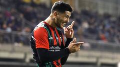 Futbol, Audax Italiano vs Palestino  Cuarta fecha, segunda vuelta Campeonato 2019.  El jugador de Palestino Lucas Passerini celebra despues de convertir un gol contra Audax Italiano durante el partido de primera division realizado en el estadio Bicentenario La Florida de Santiago, Chile.  18/09/2019  Felipe Zanca/Photosport   Football, Audax Italiano vs Palestino  Fourth date, second round Championship 2019.  Palestino's player Lucas Passerini celebrates after scoring against Audax Italiano during the first division football match held at the Bicentenario La Florida stadium in Santiago, Chile.  18/09/2019  Felipe Zanca/Photosport