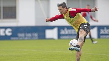 Chimy Ávila entrenando en Lezama.