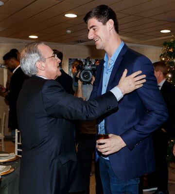 Florentino Pérez and Courtois.