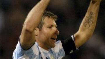 DOS GOLES. Palermo respondió con goles a la llamada de Maradona.