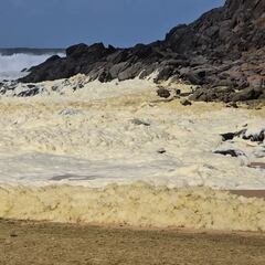 Enferman más de 100 surfistas por una misteriosa espuma blanca
