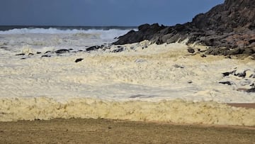 Espuma blanca en las playas de Waitpinga y Parsons (Australia)