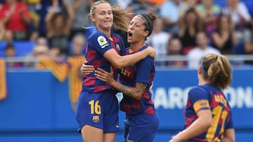 Graham y Jenni Hermoso, del Barça Femenino.