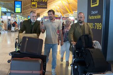 Rodolfo Sancho en el Aeropuerto Adolfo Surez Madrid-Barajas junto a sus abogados a 24 de Agosto de 2024 en Madrid (Espa?a).