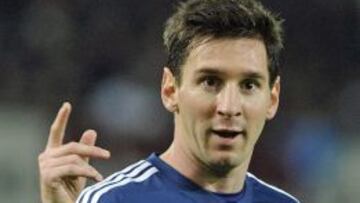 El jugador Lionel Messi de Argentina durante un partido amistoso disputado entre Argentina y Croacia hoy, miércoles 12 de noviembre de 2014, en el Upton Park en Londres (Reino Ubnido).