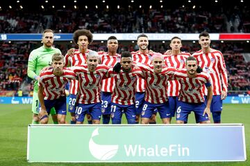 El once inicial del Atlético de Madrid.