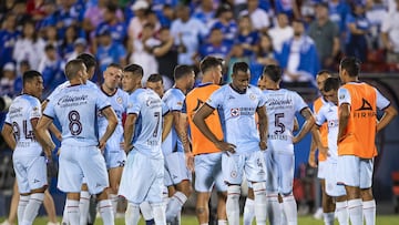 Players of Cruz Azul during the game Charlotte FC vs Cruz Azul, corresponding to the Round of 32 of the Leagues Cup 2023, at Toyota Stadium, on August 03, 2023.
<br><br>
Jugadores de Cruz Azul durante el partido Charlotte FC vs Cruz Azul, correspondiente a la fase de Dieciseisavos de final de la Leagues Cup 2023, en el Estadio Toyota, el 03 de Agosto de 2023.