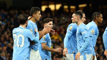 Rodri, Foden y más jugadores del Manchester City.