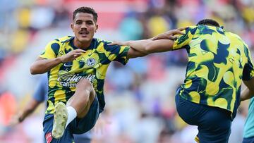 Jonathan Dos Santos of America during the 9th round match between Necaxa and America as part of the Liga BBVA MX, Torneo Apertura 2024 at Victoria Stadium on September 21, 2024 in Aguascalientes, Mexico.