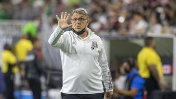 Gerardo Martino durante el partido contra Jamaica