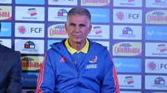 Carlos Queiroz durante la presentaci&oacute;n de los socios oficiales de las Selecciones Colombia para los pr&oacute;ximos cuatro a&ntilde;os.