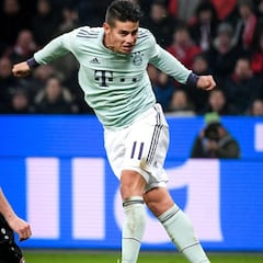 James estuvo en la derrota del Bayern Múnich ante Leverkusen