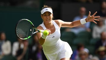 Garbiñe Muguruza, durante el partido.