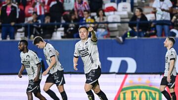 Oscar Macias celebrates his goal 1-0 of San Luis during the 11th round match between Atletico San Luis and FC Juarez as part of the Liga BBVA MX, Torneo Clausura 2025 at Alfonso Lastras Stadium, on March 07, 2025 in San Luis Potosi, Mexico.
