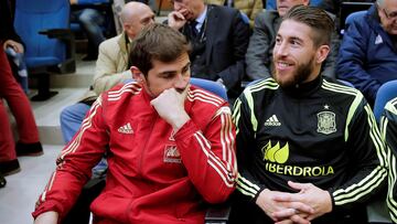 Casillas y Ramos, con la Selección.