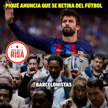 La retirada de Piqué provoca una lluvia de memes en redes