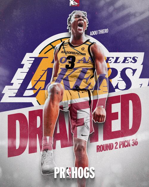 ¿Quién es Adou Thiero, el jugador seleccionado por Los Angeles Lakers en el Draft 2025 de la NBA?