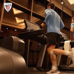 Una tormenta de arena obliga al Athletic a entrenar en interior