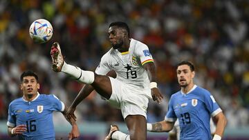 AL WAKRAH, QATAR - DECEMBER 02: Inaki Williams (19) of Ghana in action during the FIFA World Cup Qatar 2022 Group H match between Ghana and Uruguay at Al Janoub Stadium on December 02, 2022 in Al Wakrah, Qatar. (Photo by Serhat Cagdas/Anadolu Agency via Getty Images)