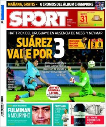 Portadas de la prensa mundial