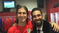 Arda pas&oacute; por el vestuario del Atl&eacute;tico. 